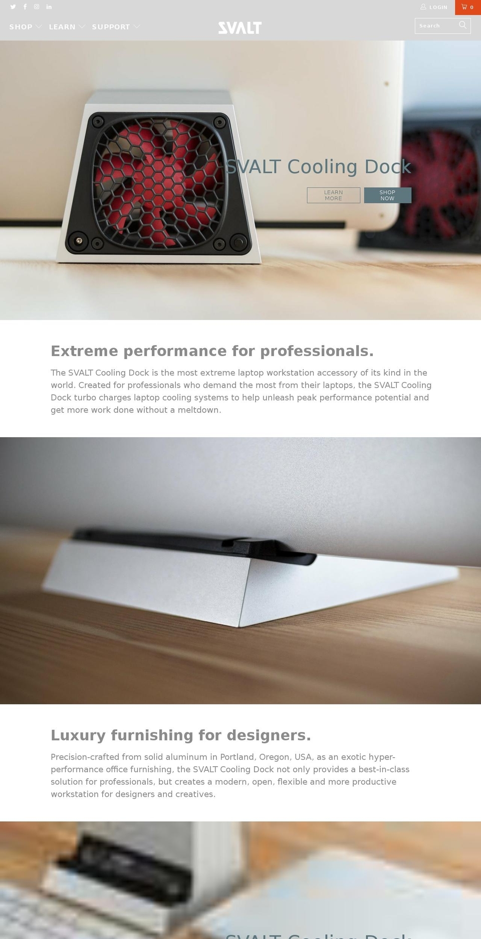 svalt.com shopify website screenshot