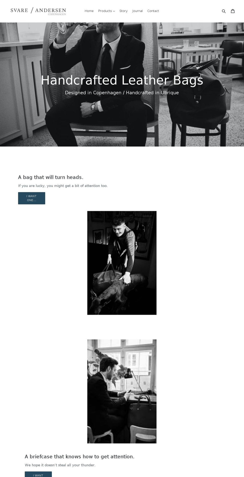 svareandersen.com — Shopify storefront screenshot