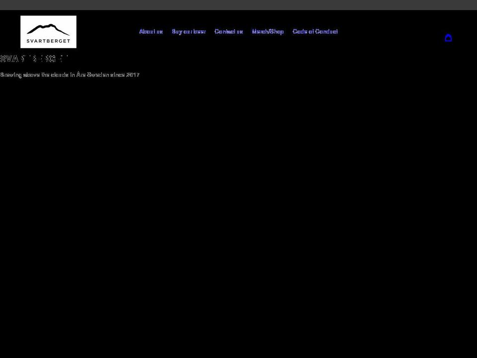 svartberget.se shopify website screenshot