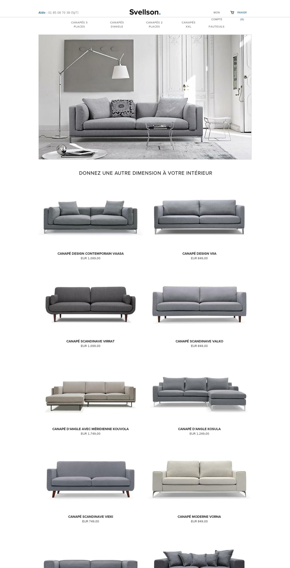 svellson.com shopify website screenshot