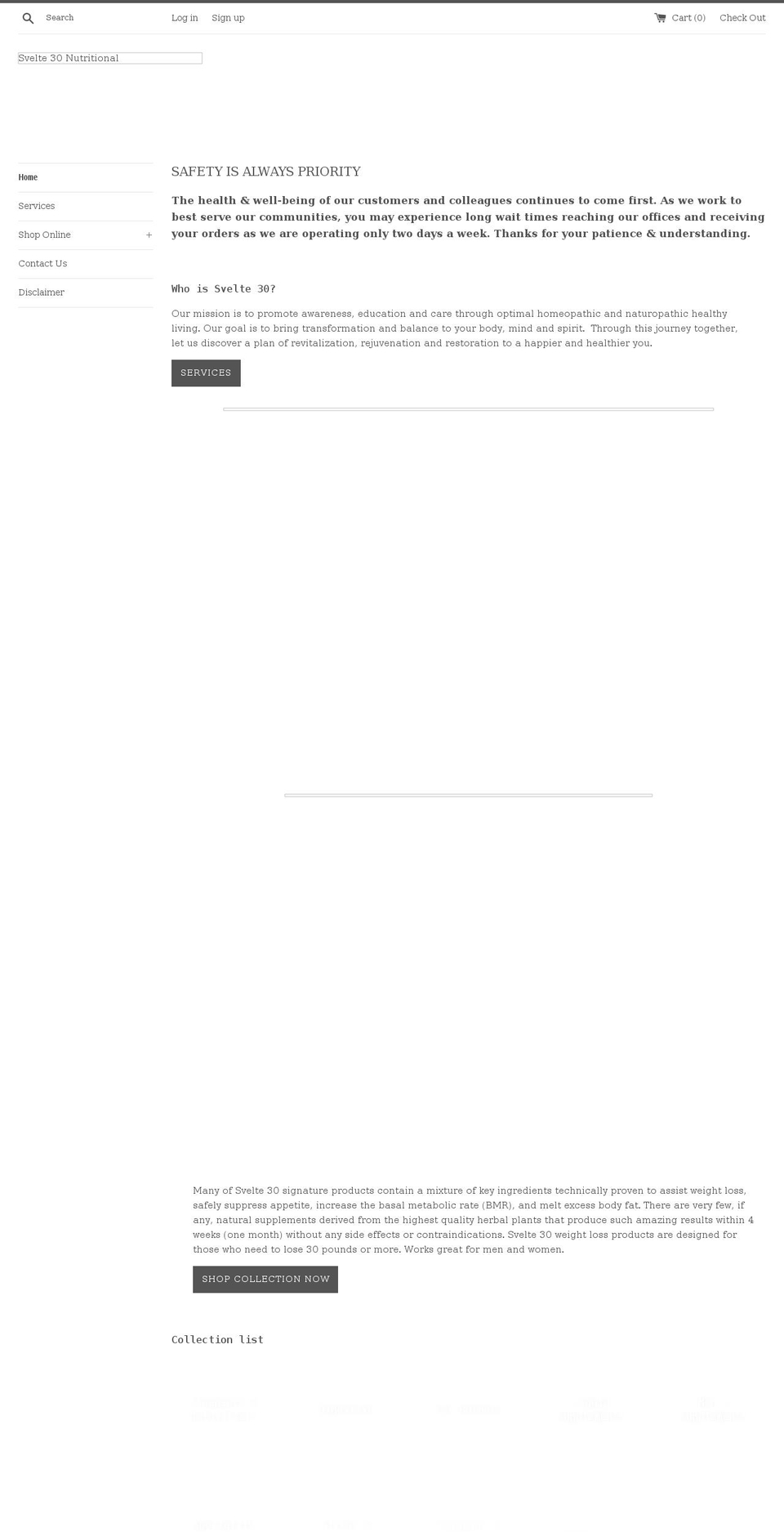 svelte30.com shopify website screenshot
