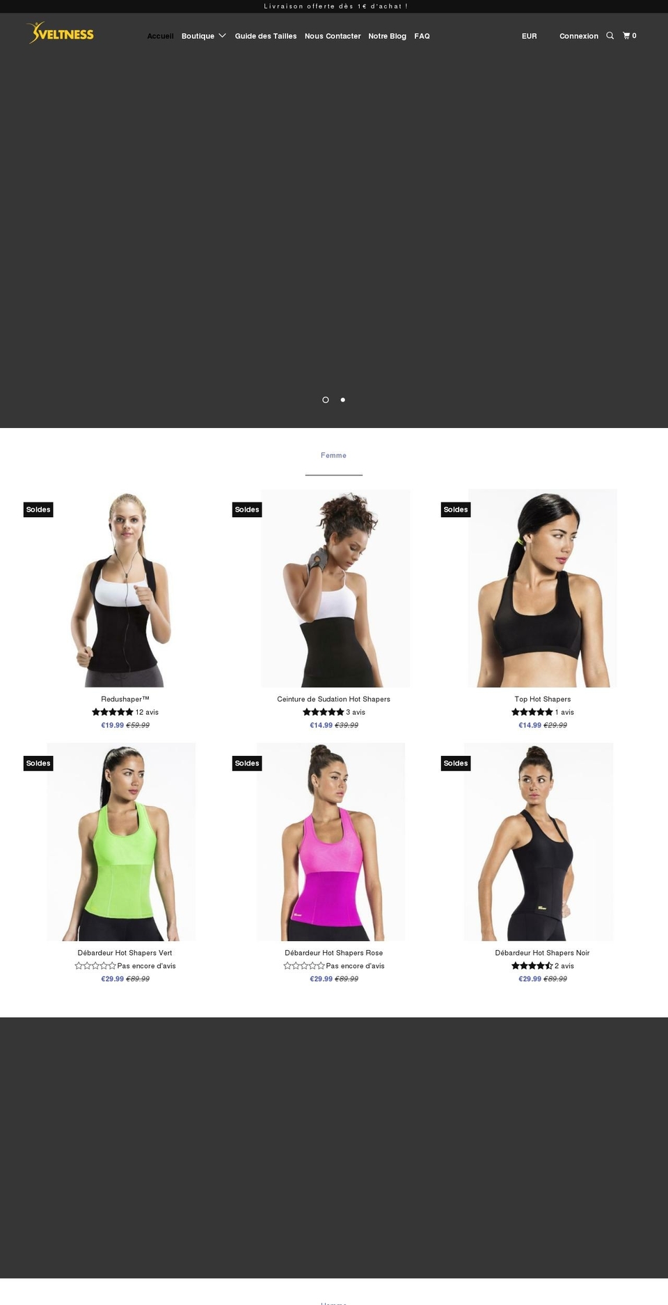 sveltness.com — Shopify storefront screenshot