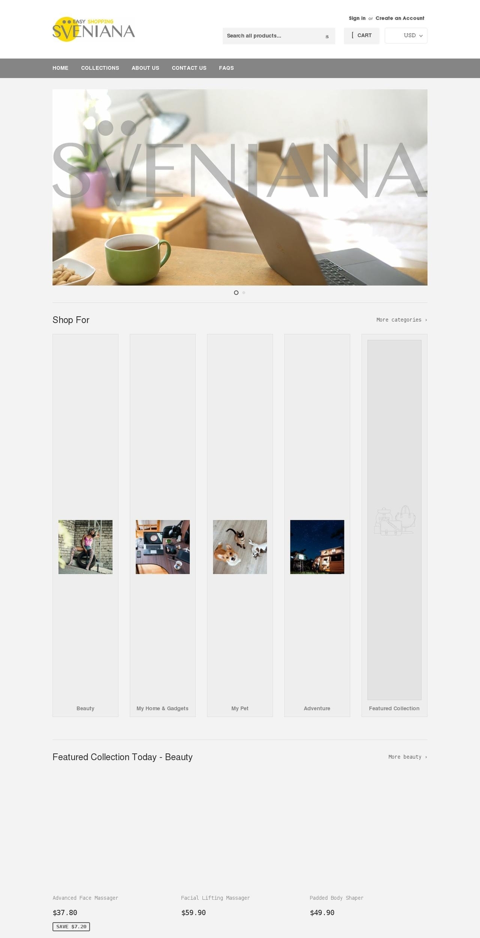 sveniana.com shopify website screenshot