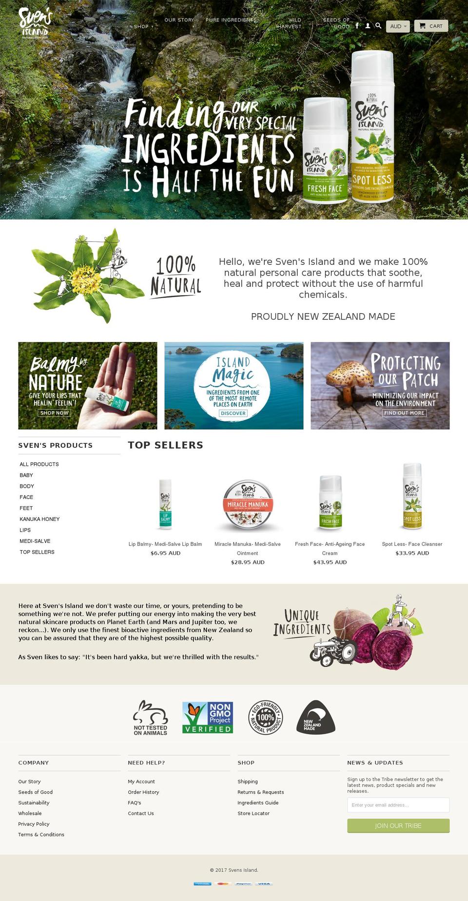 svensisland.com shopify website screenshot