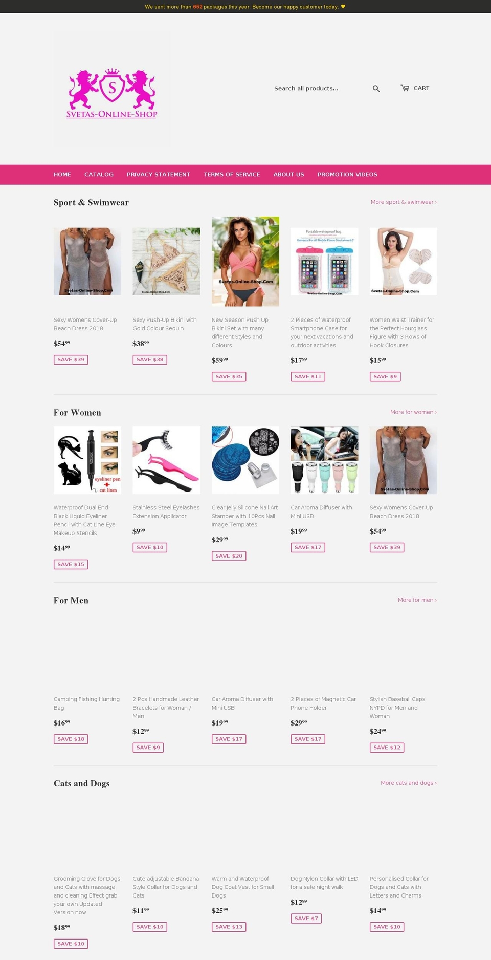 svetas-online-shop.com — Shopify storefront screenshot