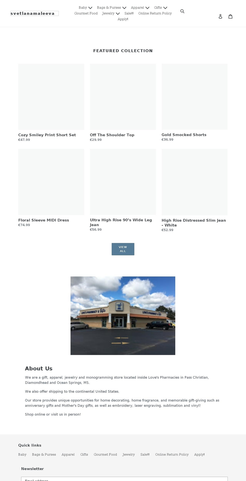 svetlanamaleeva.com shopify website screenshot