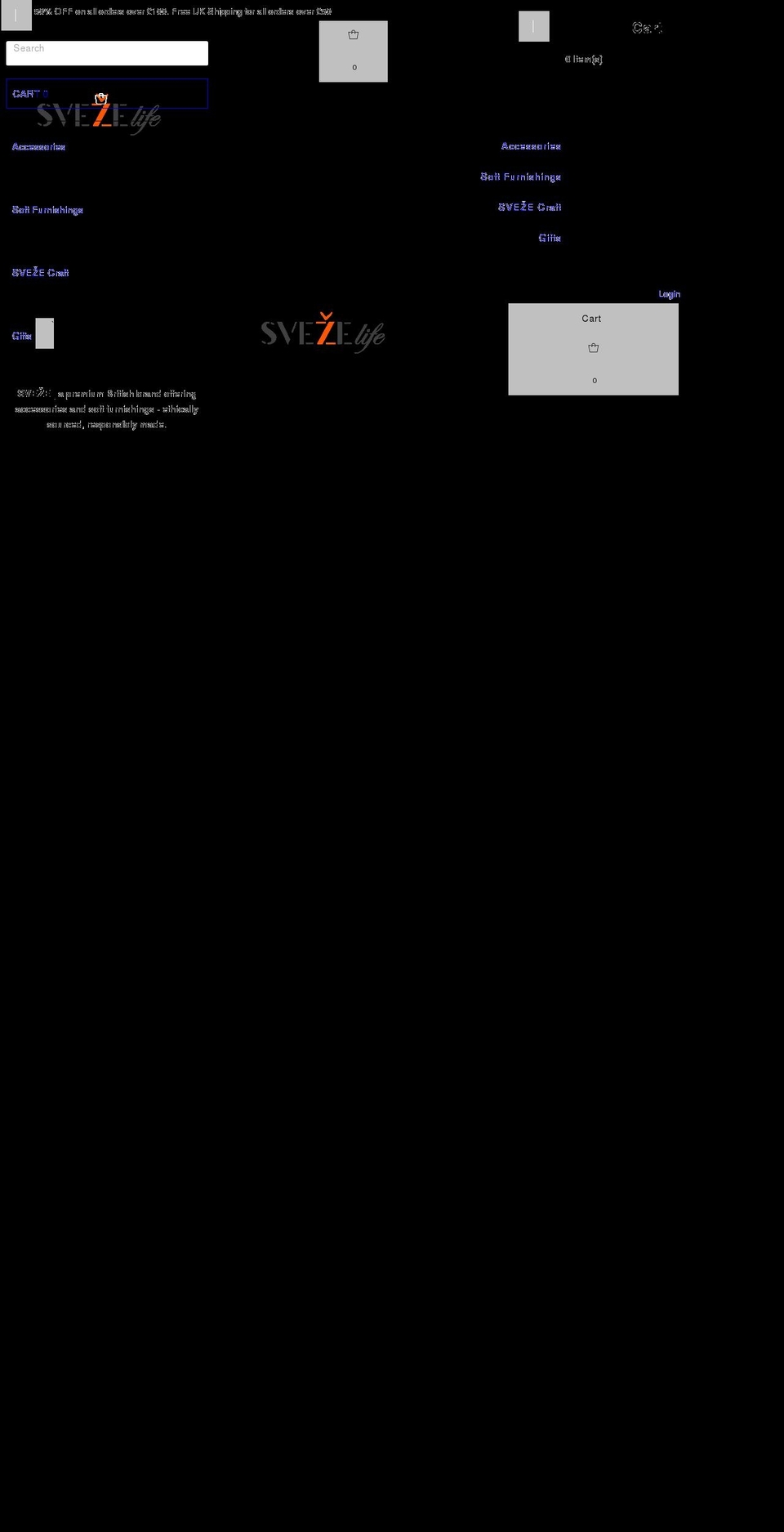 svezelife.com shopify website screenshot