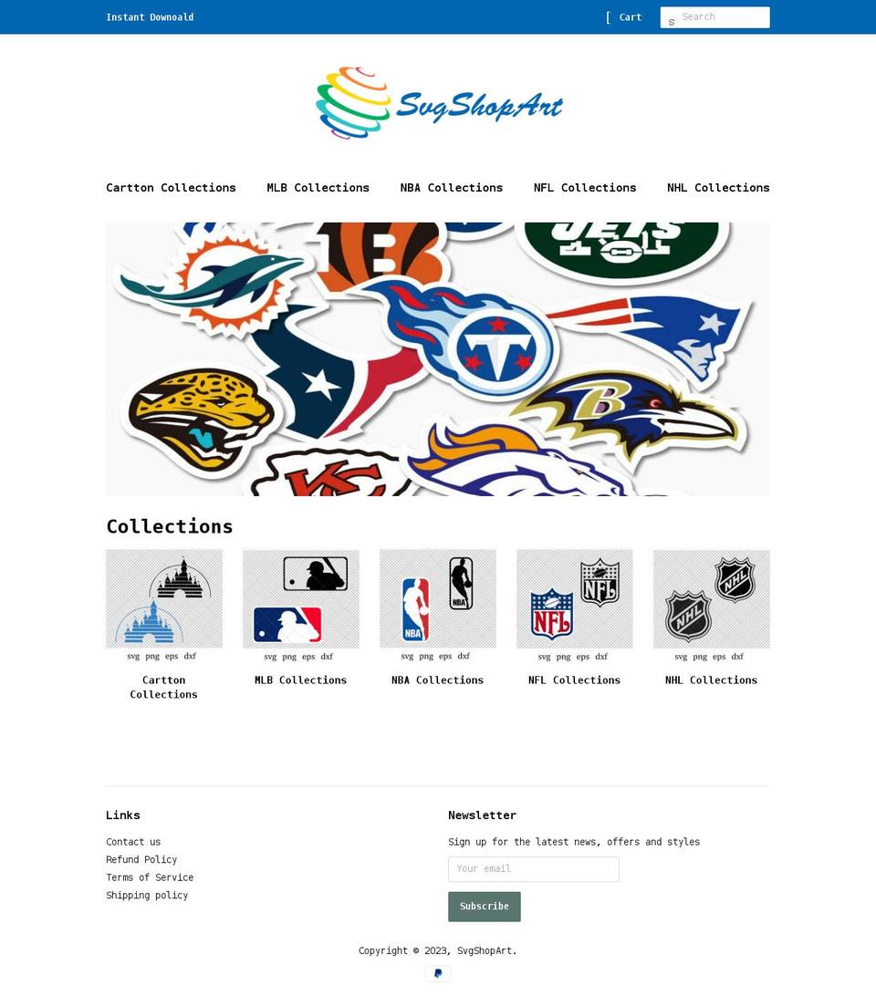 svgshopart.com shopify website screenshot