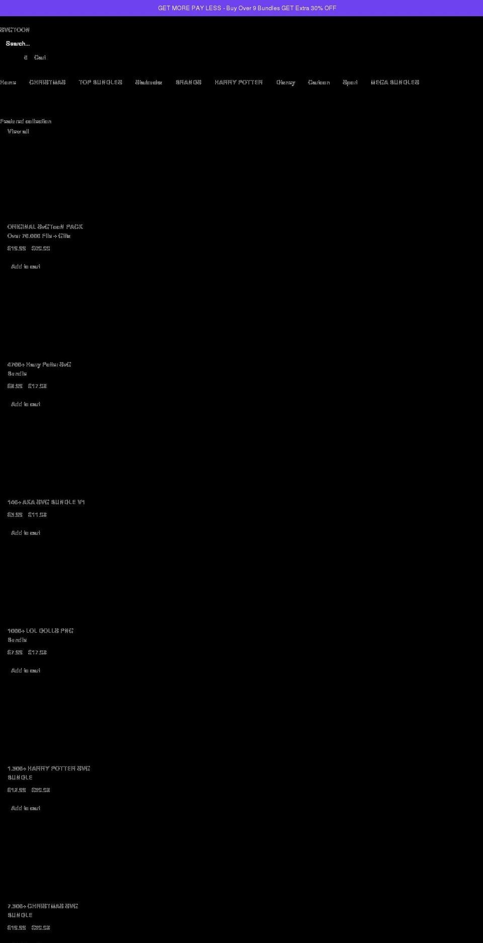 svgtoon.com shopify website screenshot