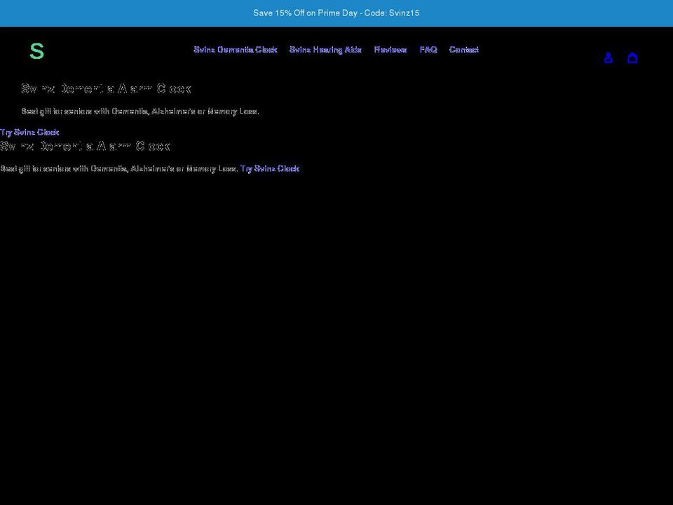 svinz.com shopify website screenshot