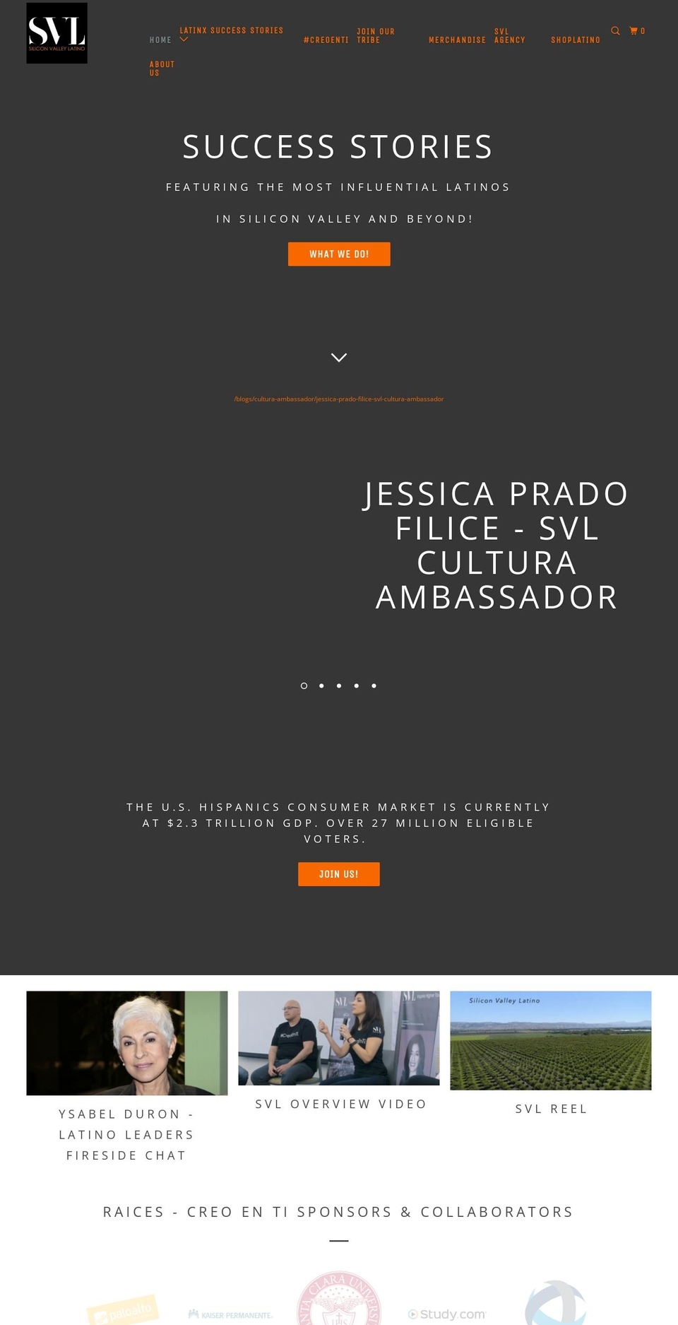 svlatino.com shopify website screenshot