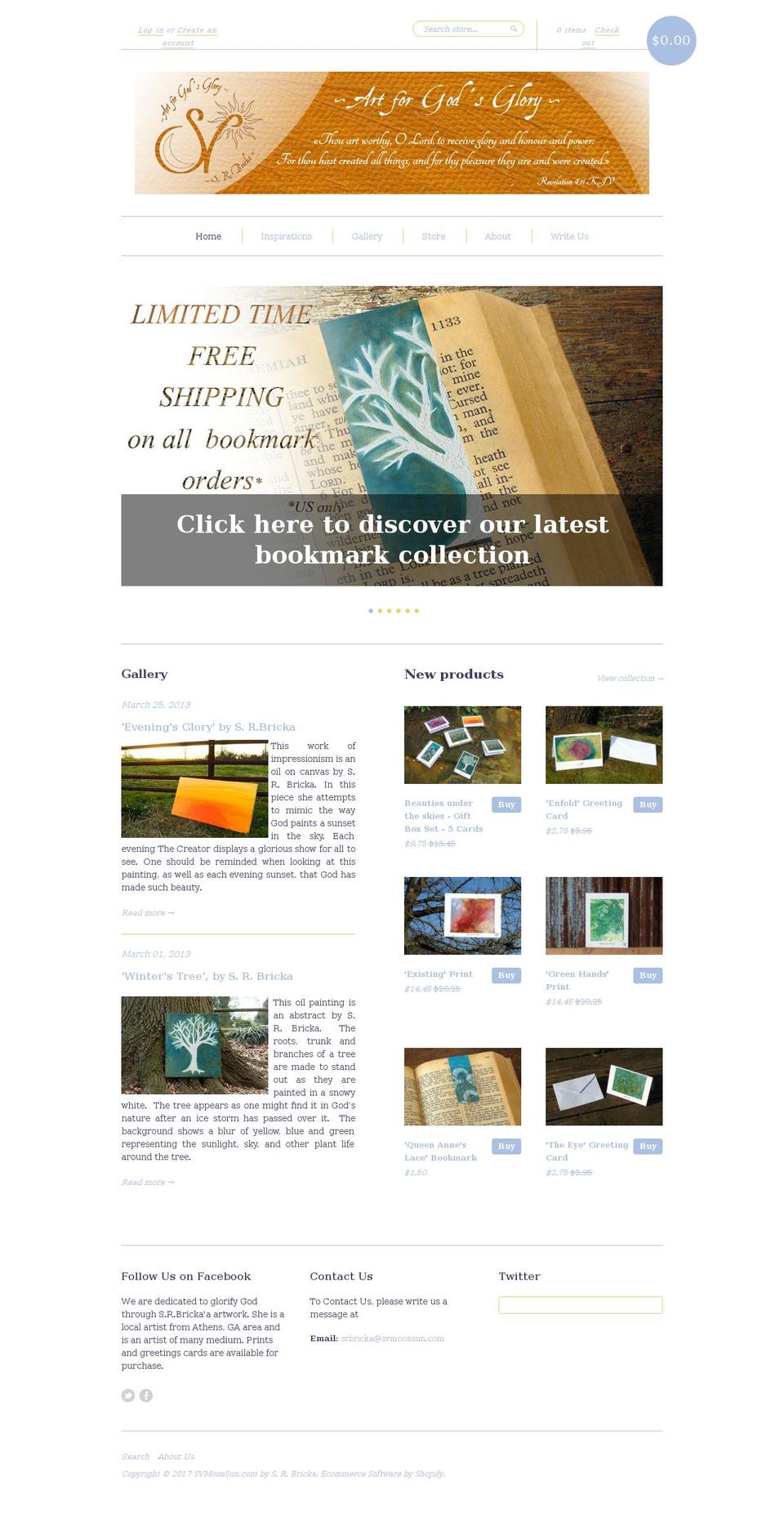 svmoonsun.com shopify website screenshot