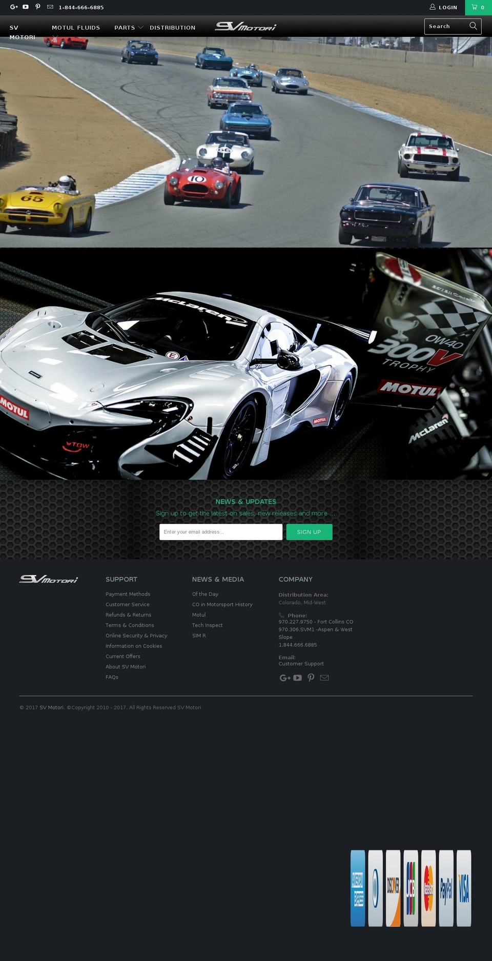 svmotori.com shopify website screenshot