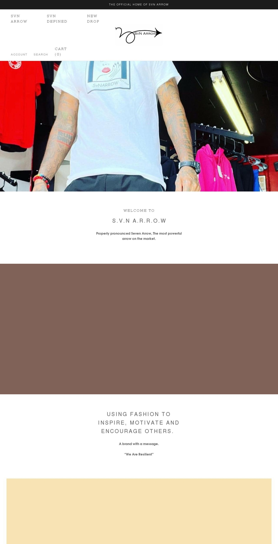 svnarrow.com shopify website screenshot