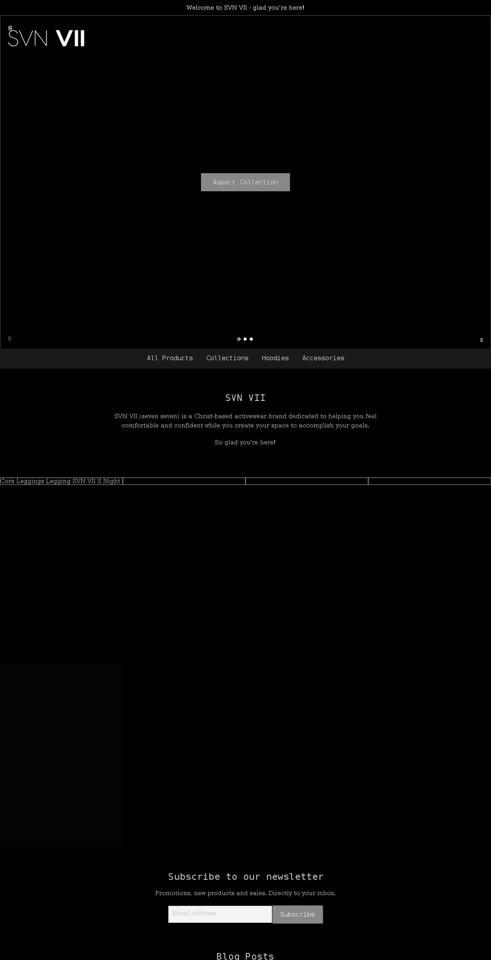 svnvii.com shopify website screenshot