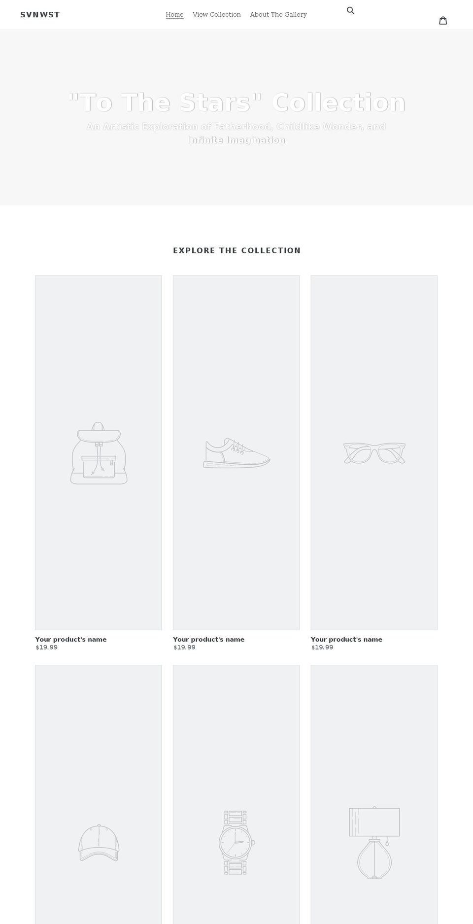 svnwst.com shopify website screenshot