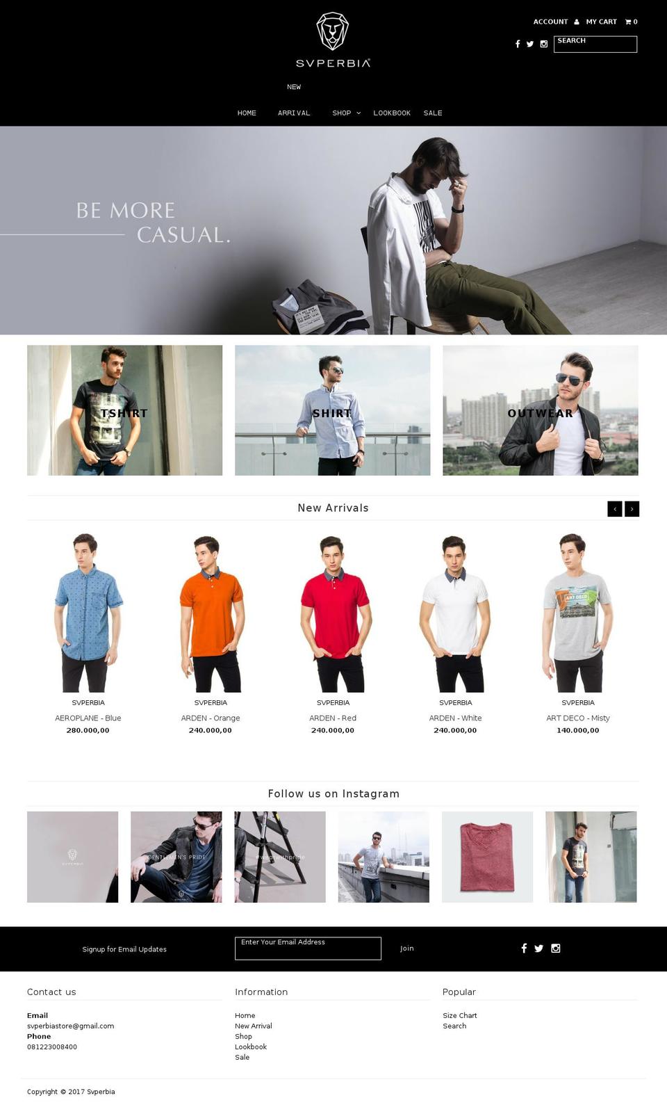 svperbia.com shopify website screenshot
