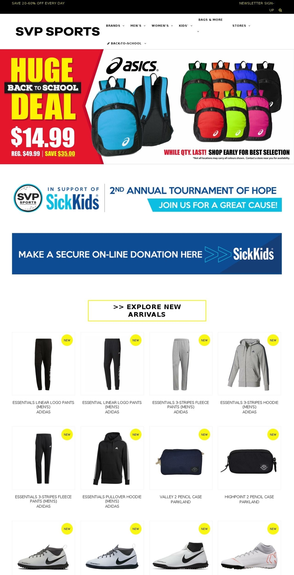 svpsports.ca shopify website screenshot