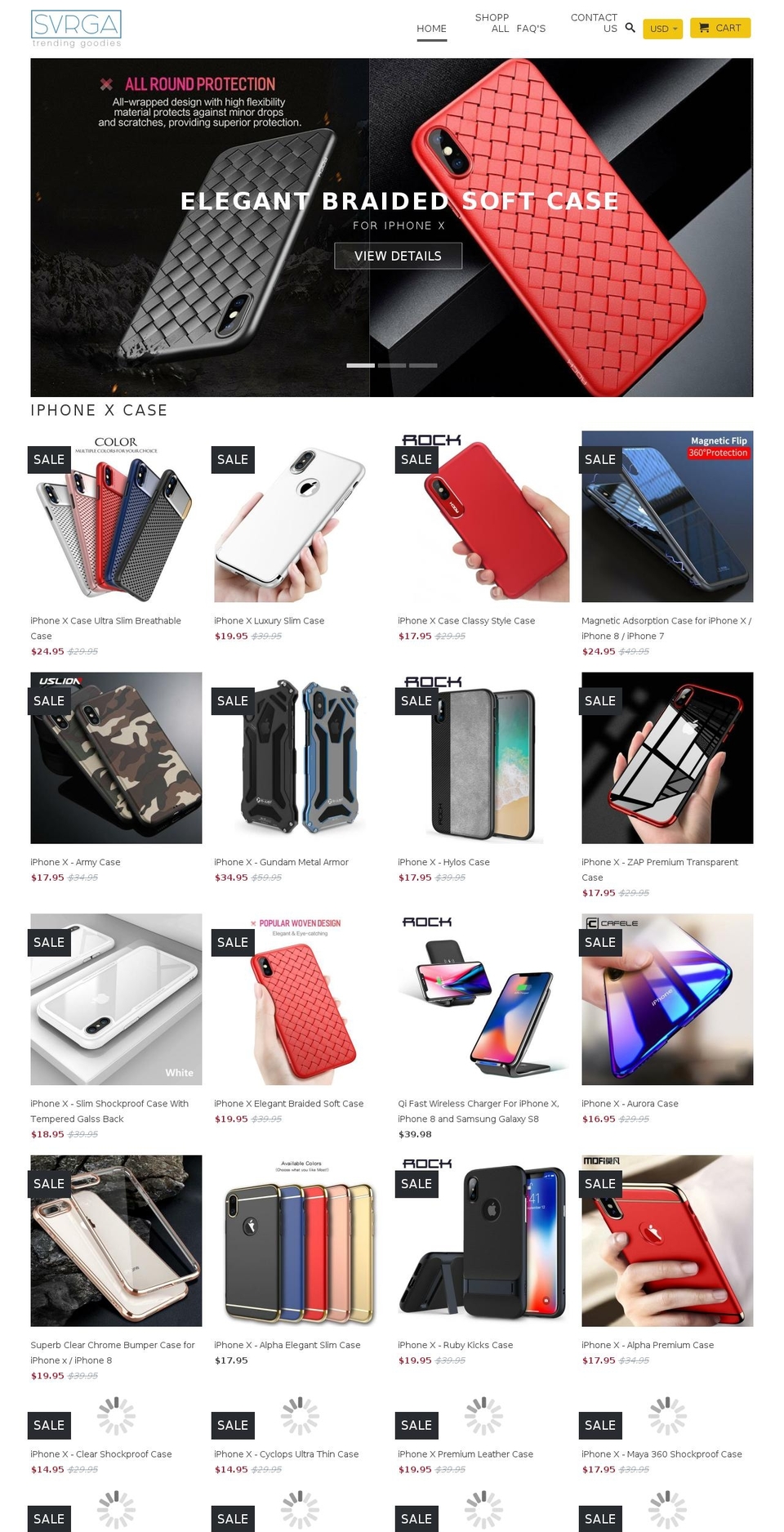 svrga.net shopify website screenshot