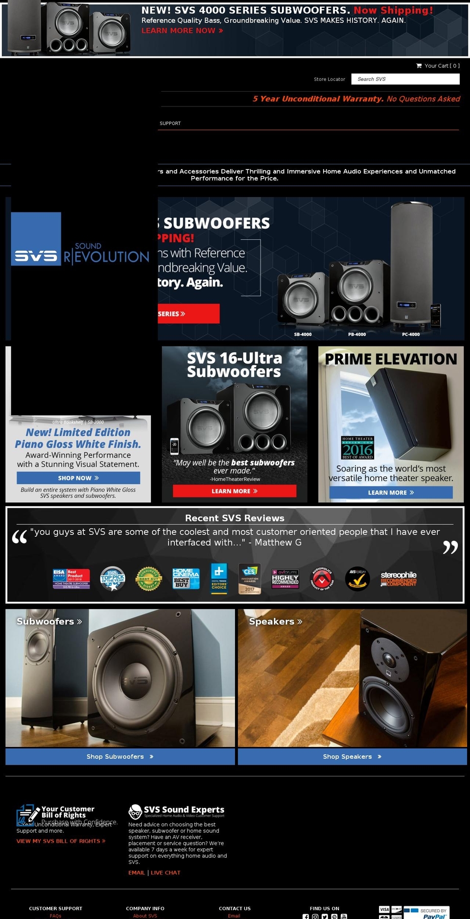 svsound.com.au shopify website screenshot
