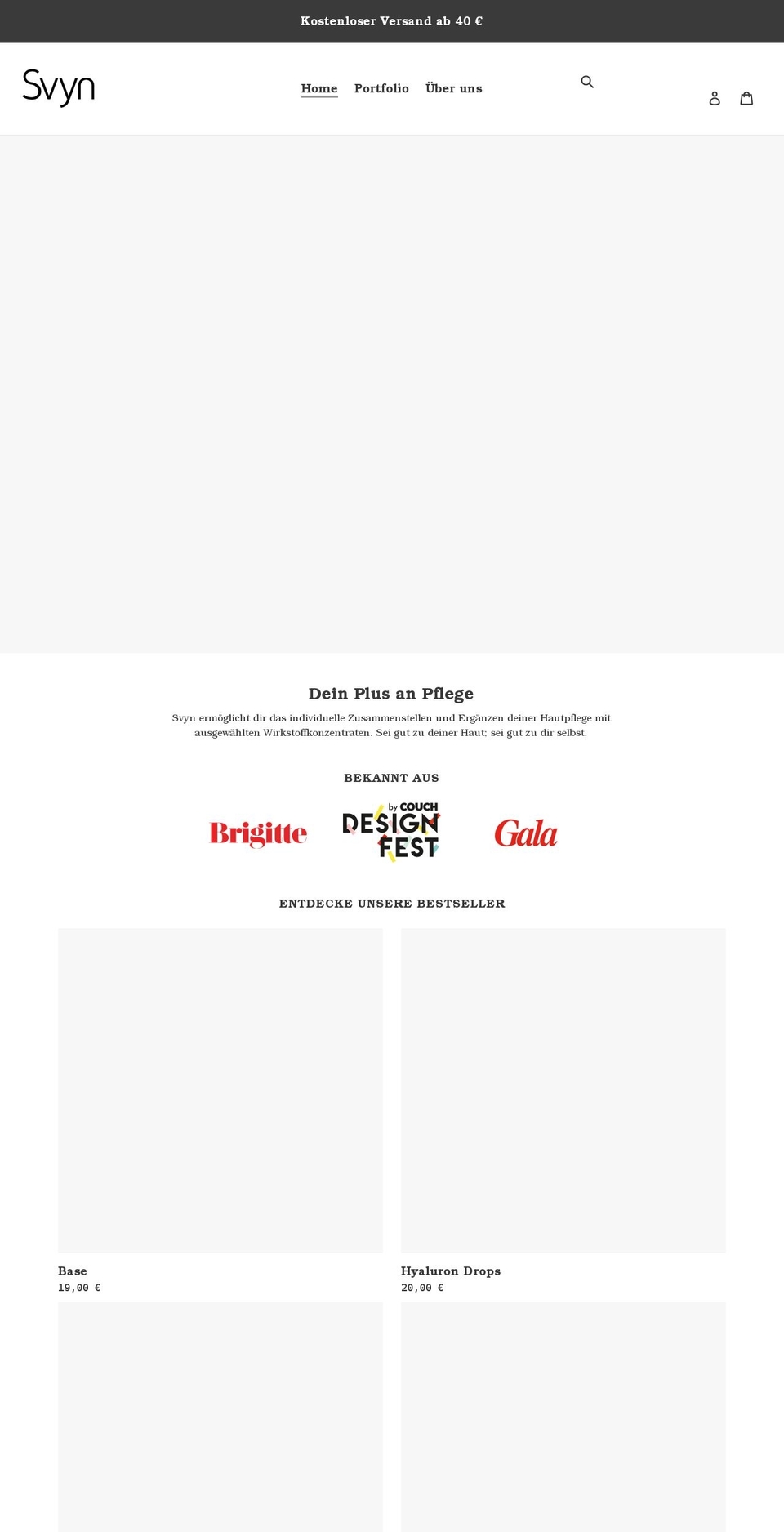 svyn.de shopify website screenshot