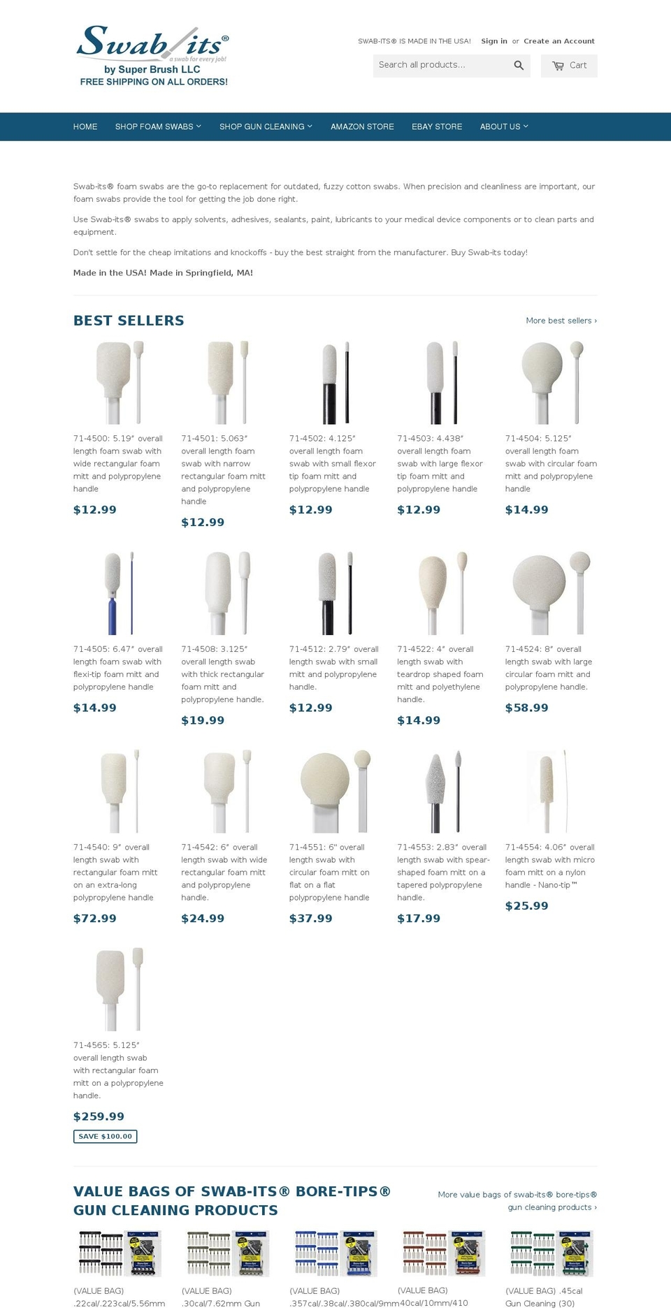 swab-its.com shopify website screenshot