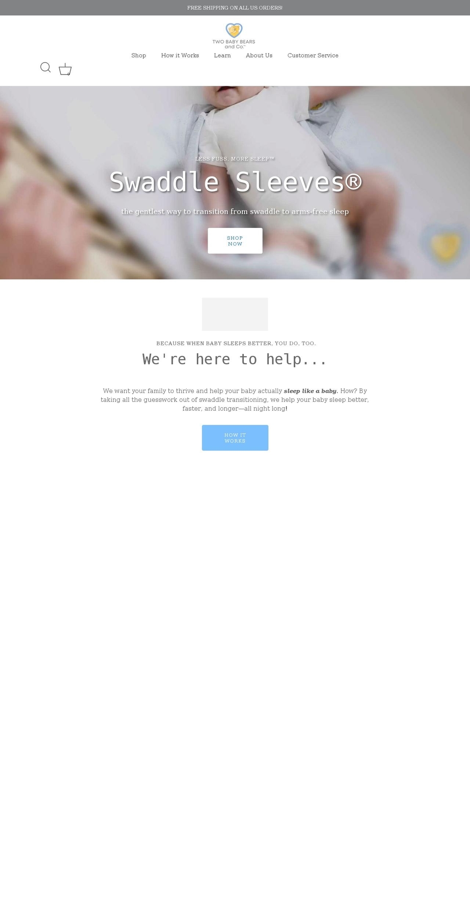 swaddlesleeves.com shopify website screenshot