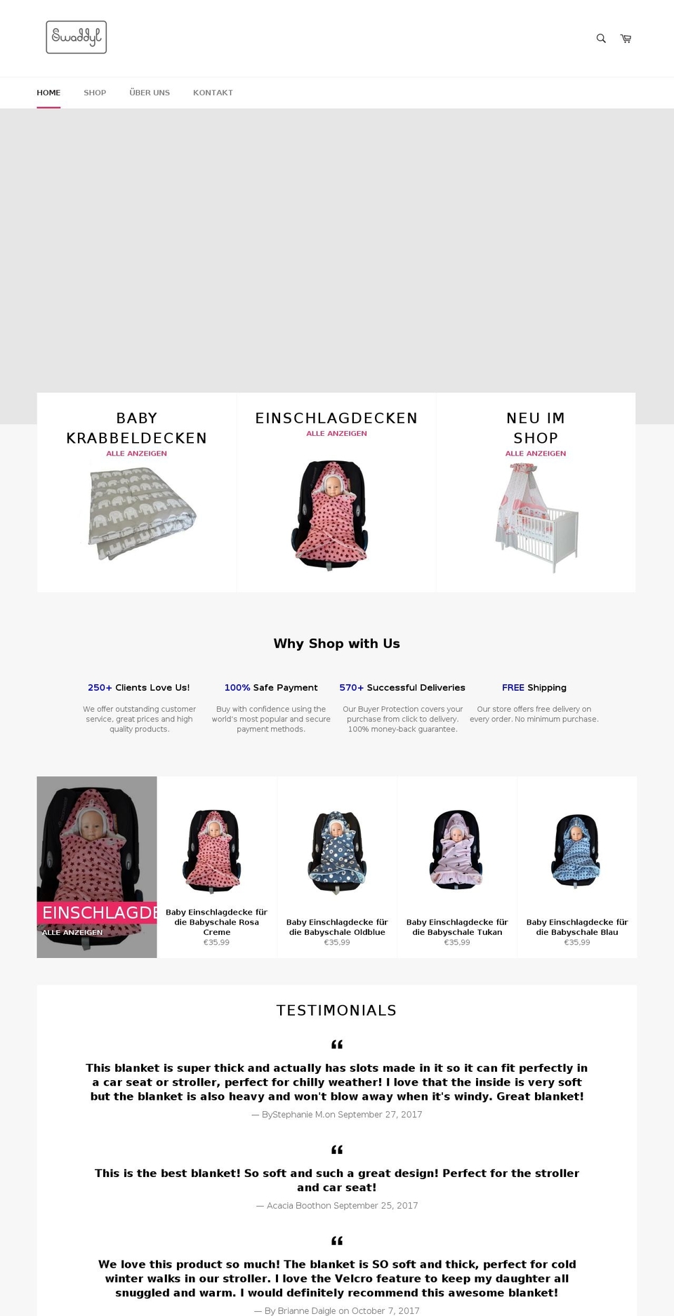swaddyl.com — Shopify storefront screenshot