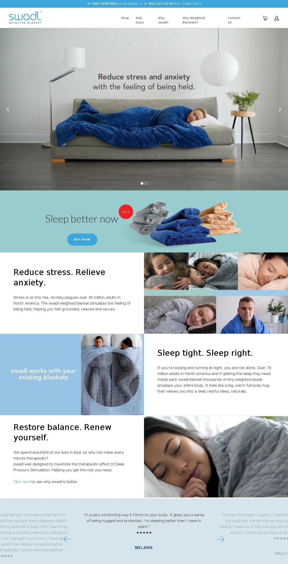 swadl April 27 Shopify theme site example swadl.com