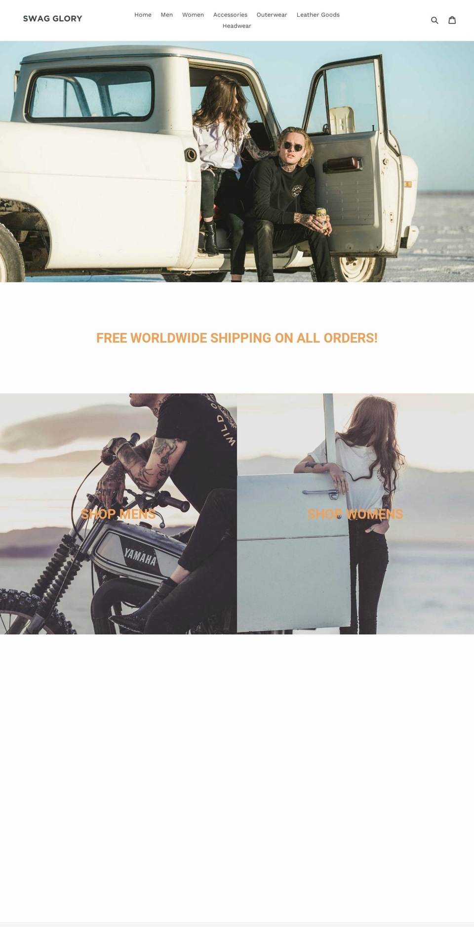 swag-glory.com — Shopify storefront screenshot