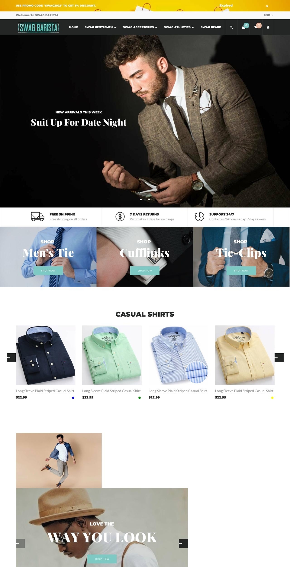 Brilliant Shopify theme site example swagbarista.com