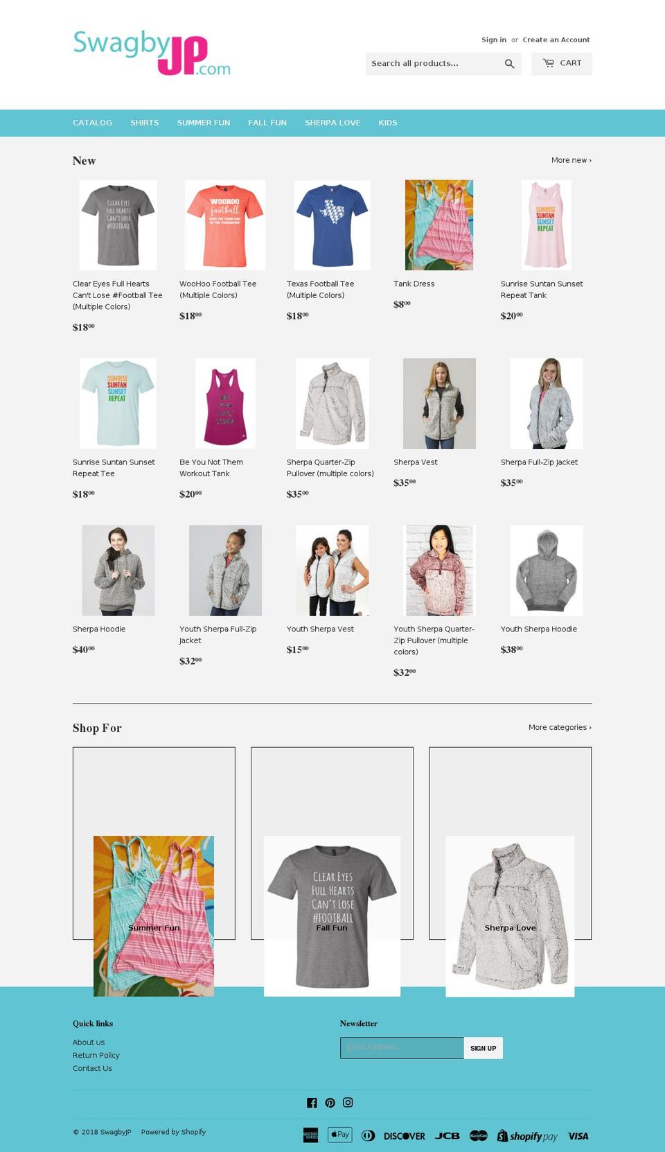 swagbyjp.com shopify website screenshot