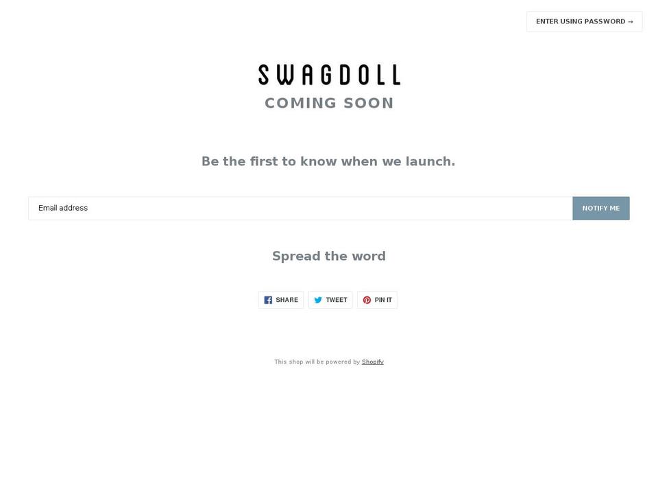 swagdoll.com — Shopify storefront screenshot