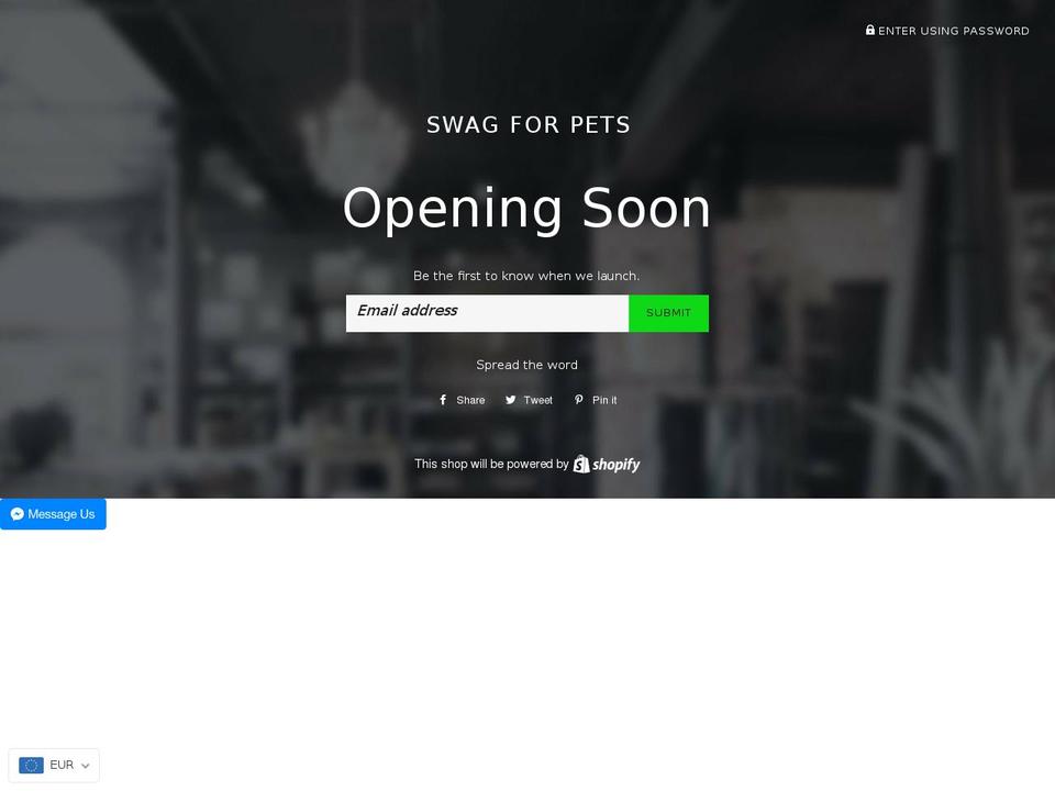 swagforpets.com — Shopify storefront screenshot