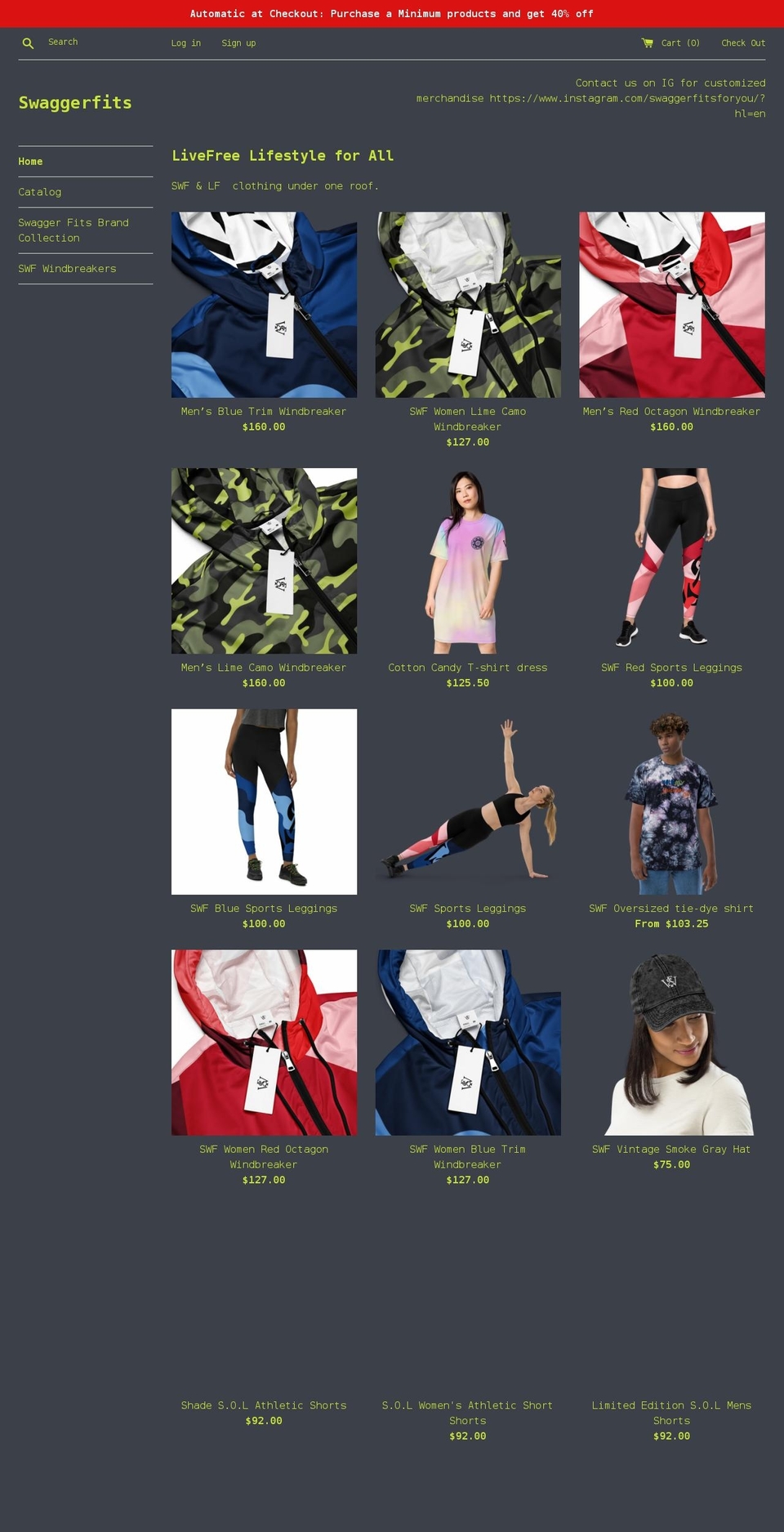 swaggerfitsforyou.com — Shopify storefront screenshot