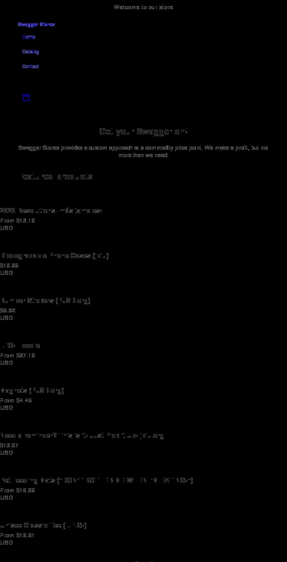 swaggerstores.com shopify website screenshot