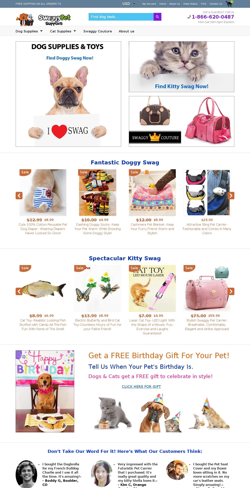 swaggypet.com shopify website screenshot