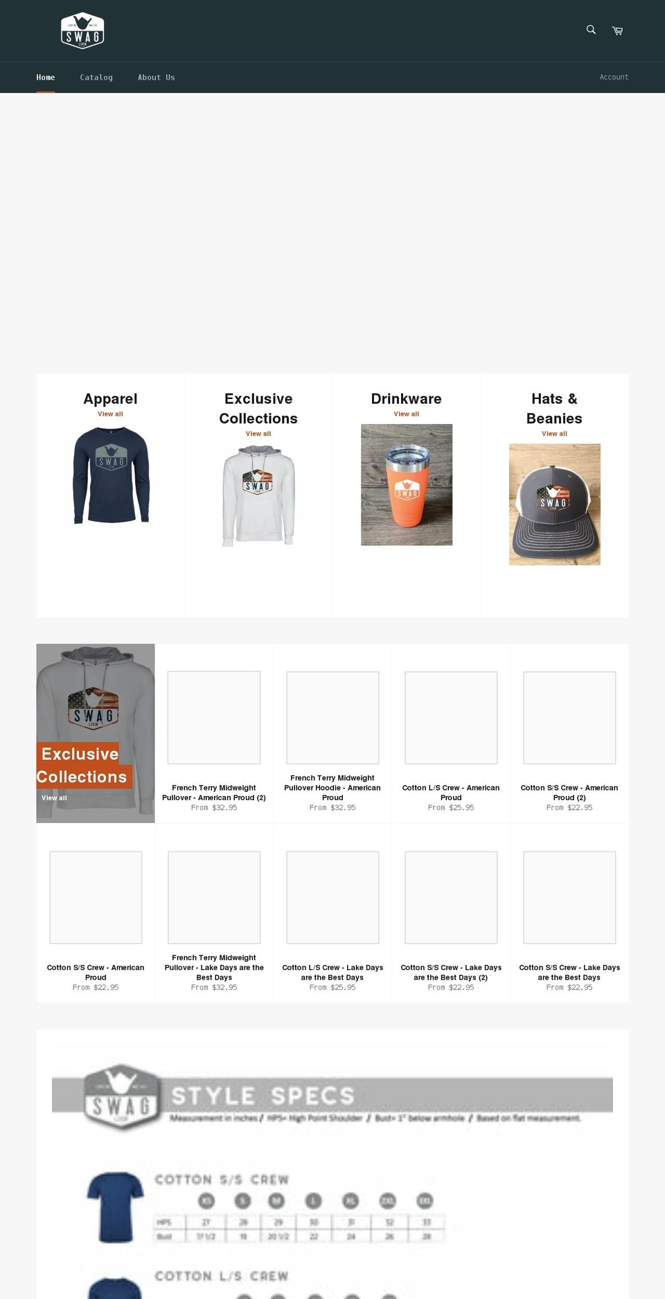 swaglivin.com shopify website screenshot