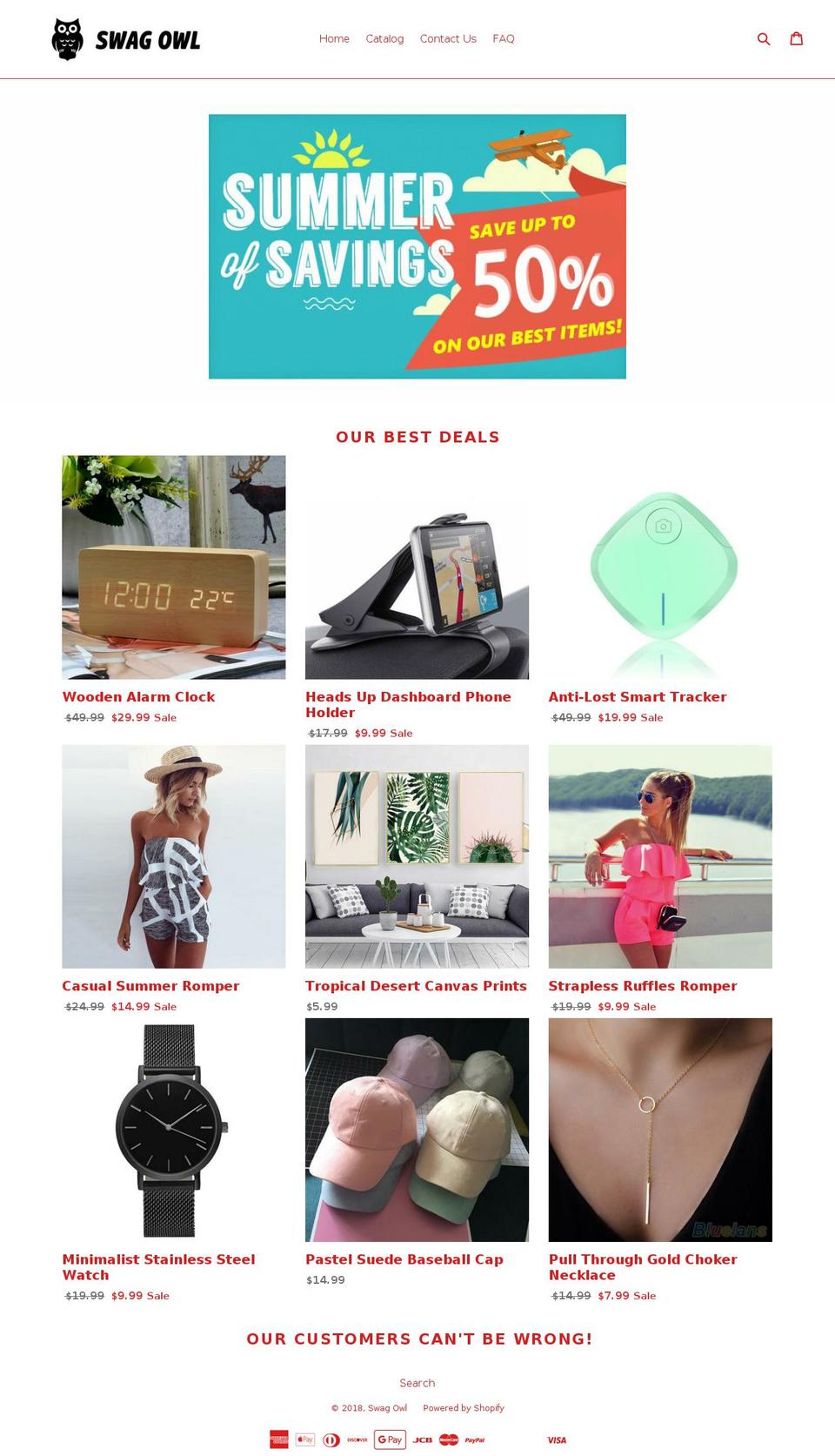 swagowl.com — Shopify storefront screenshot