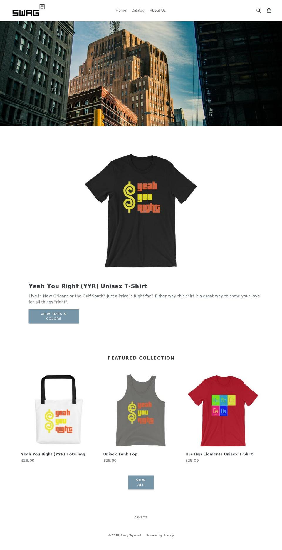 swagsquared.com shopify website screenshot