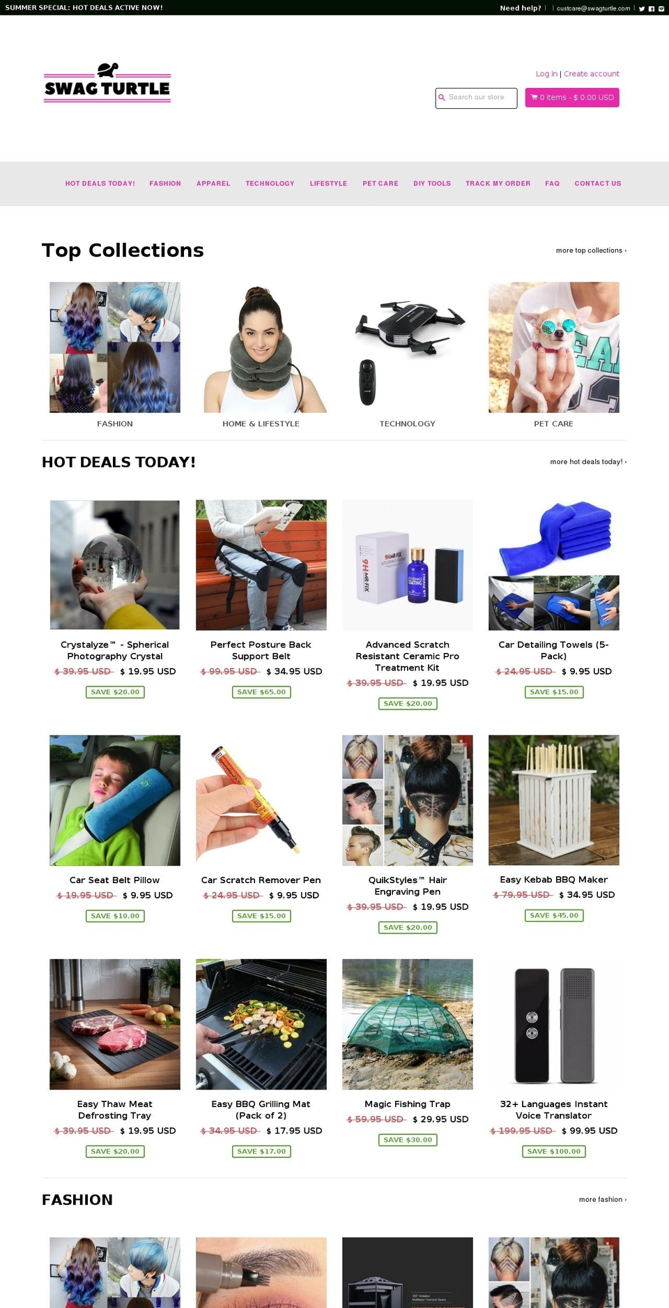 swagturtle.com — Shopify storefront screenshot