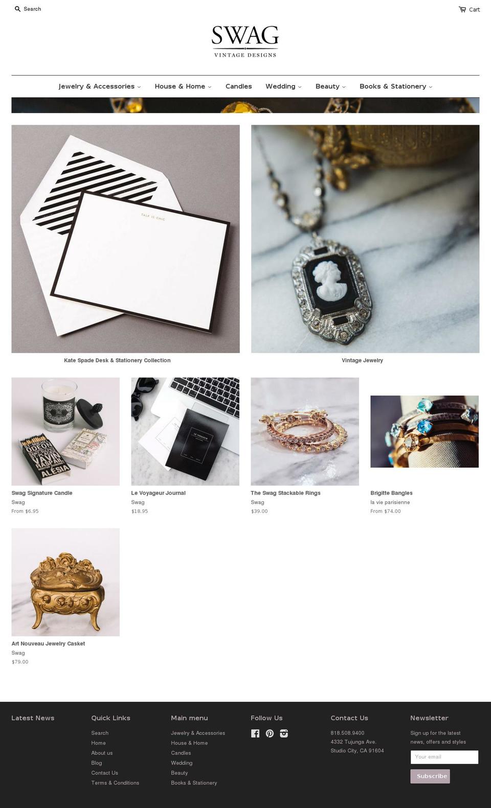 swagvintagedesign.com shopify website screenshot