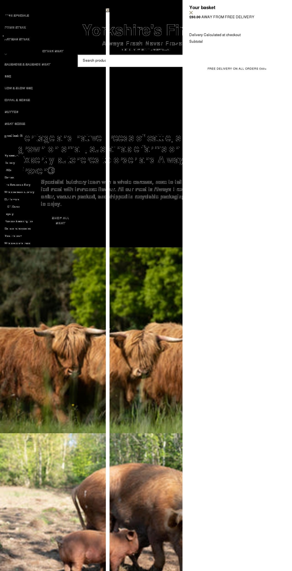 swaledale.co.uk shopify website screenshot
