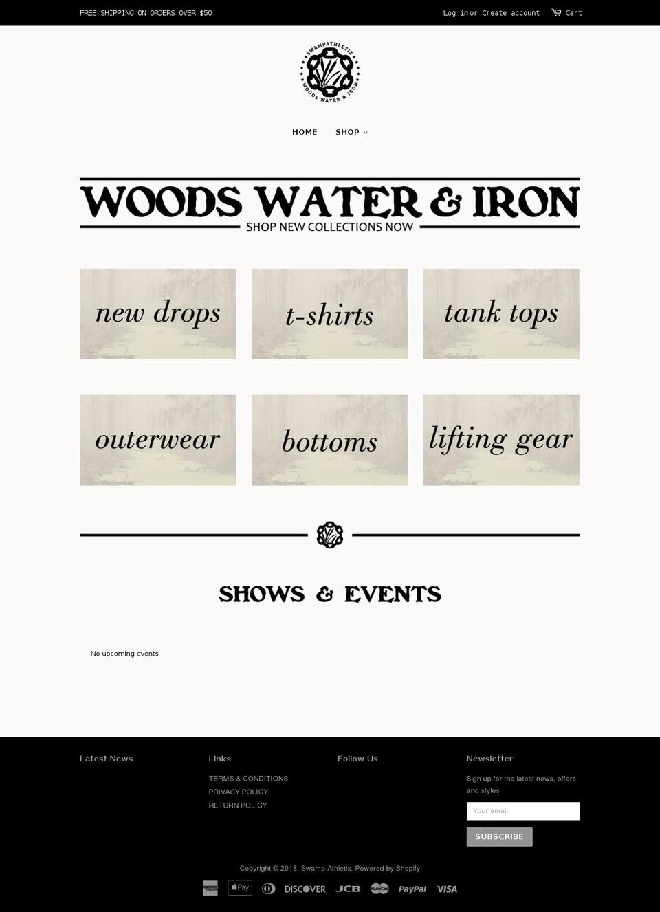 swampathletix.com — Shopify storefront screenshot