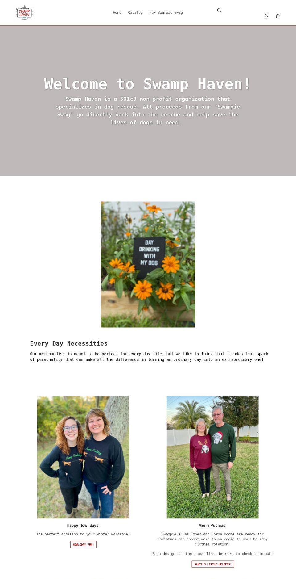 swamphaven.myshopify.com shopify website screenshot
