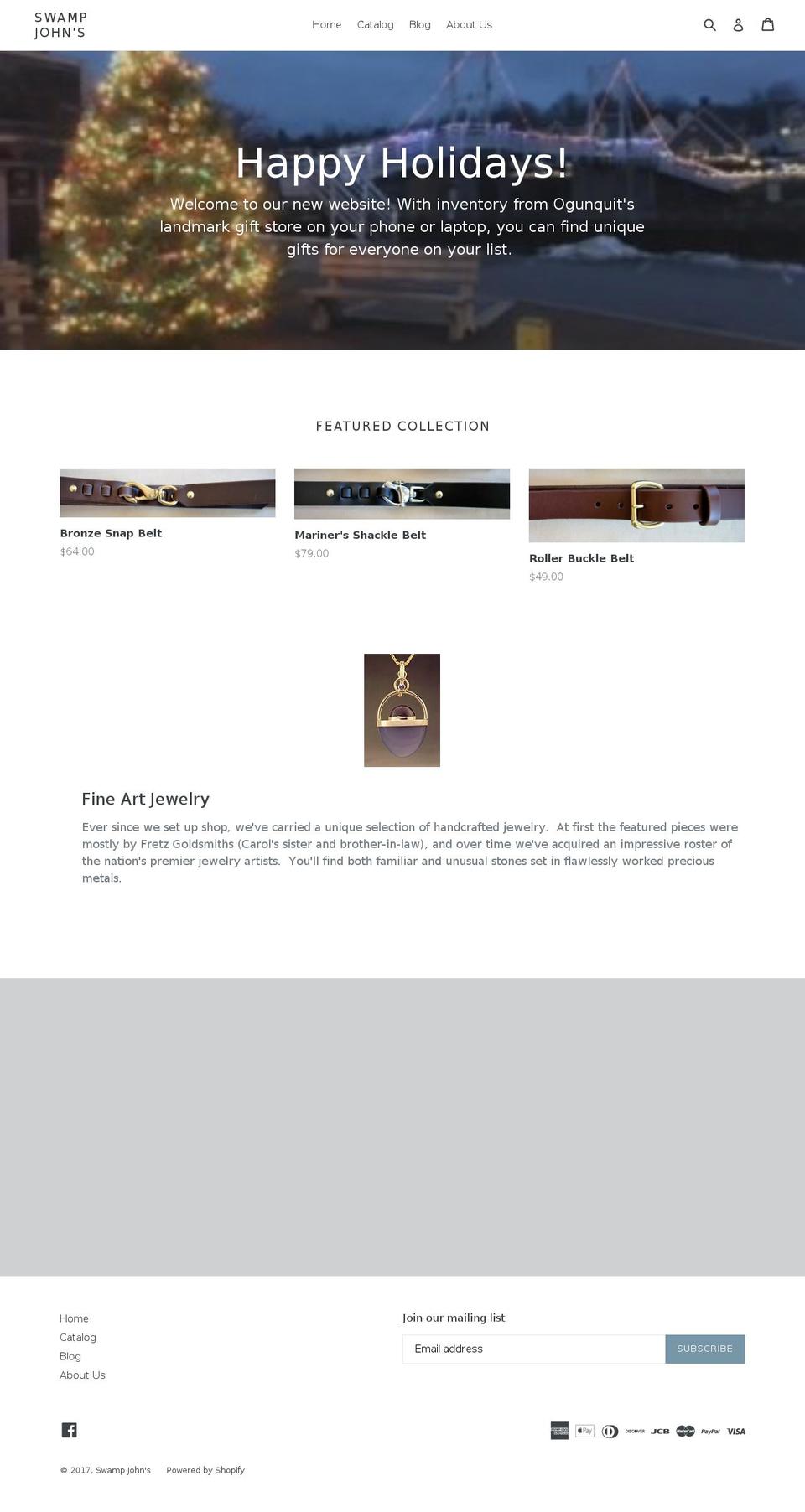 swampjohns.com shopify website screenshot