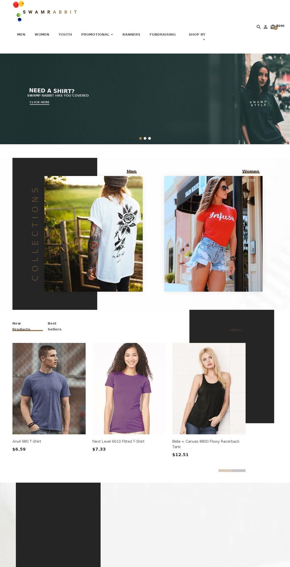 Swamp Rabbit Shopify theme site example swamprabbitprint.com