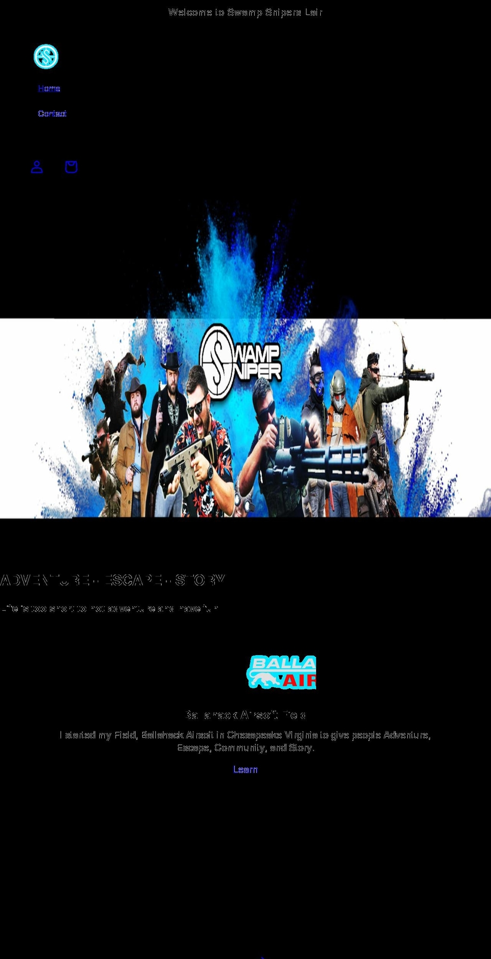 swampsniper.com shopify website screenshot