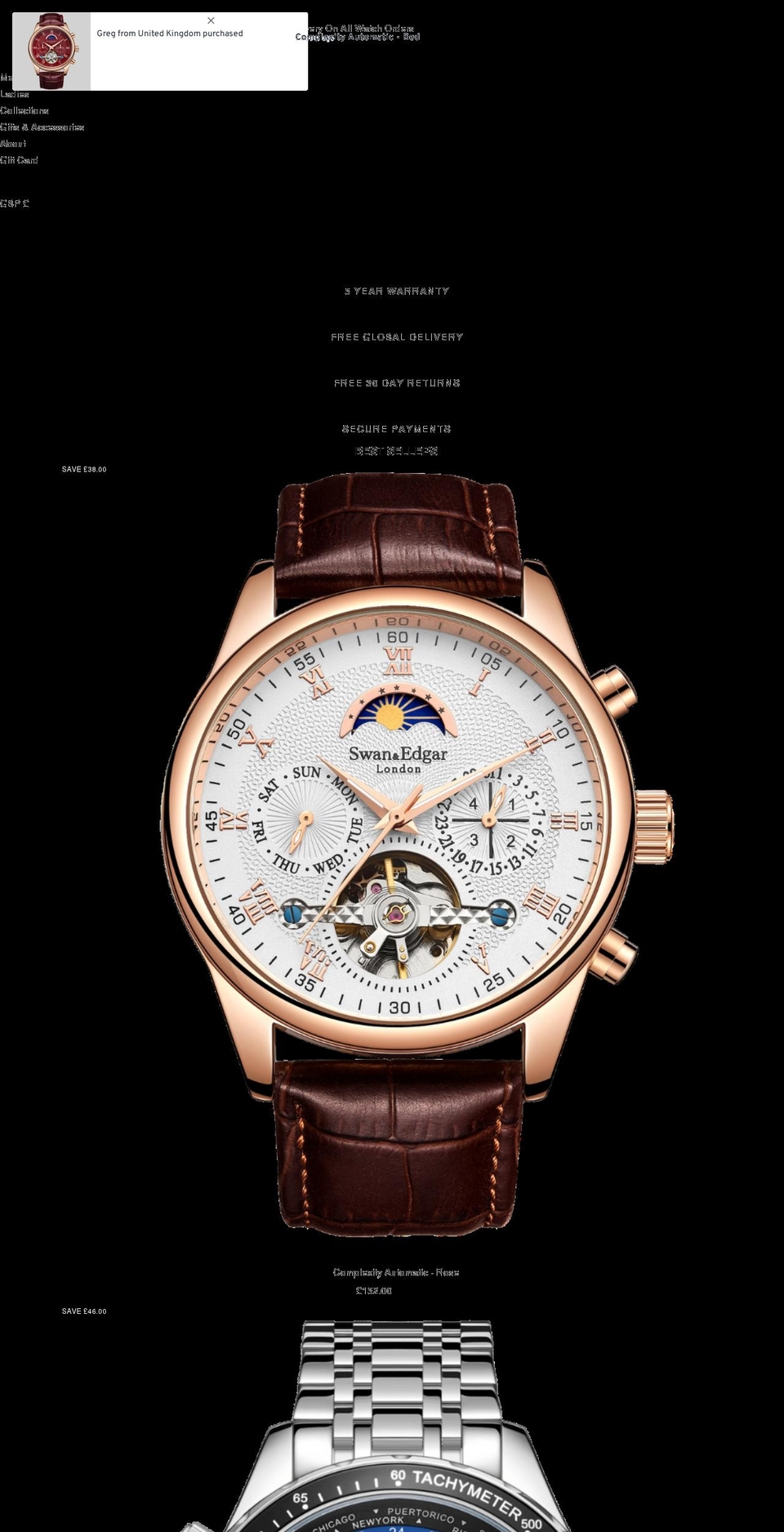 swanandedgar.com shopify website screenshot