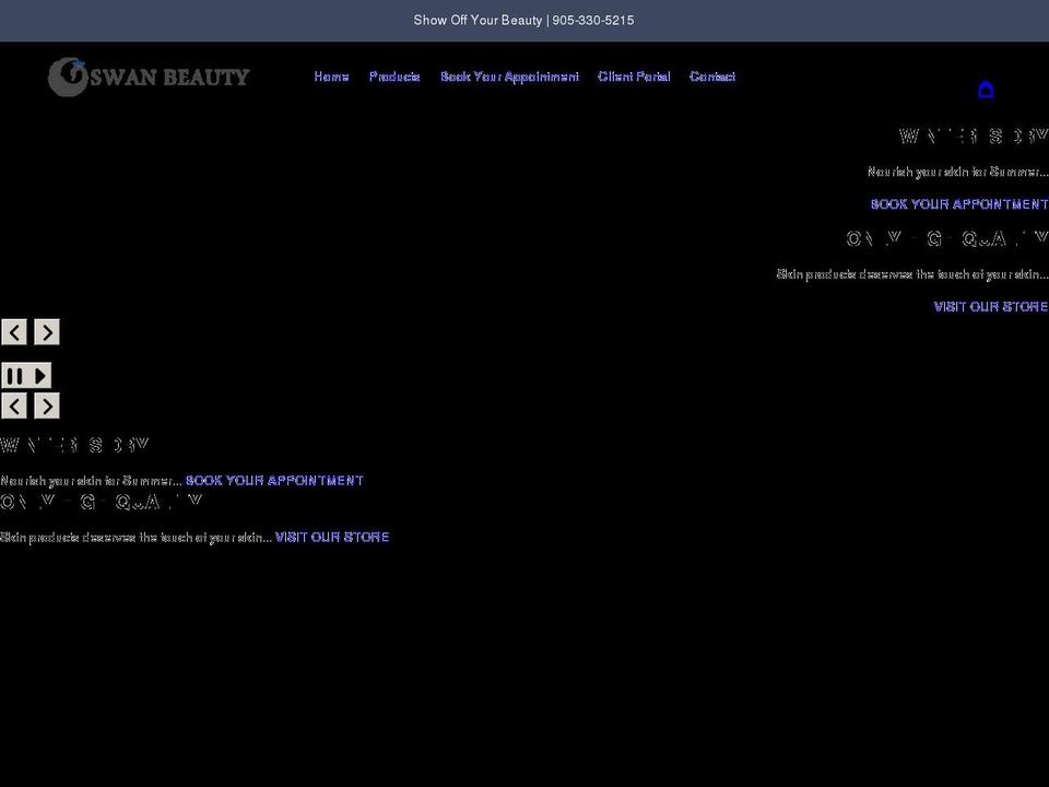 swanbeautyclinic.com shopify website screenshot